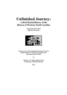 Unfinished Journey: a Brief Racial History of the Diocese of Western North Carolina