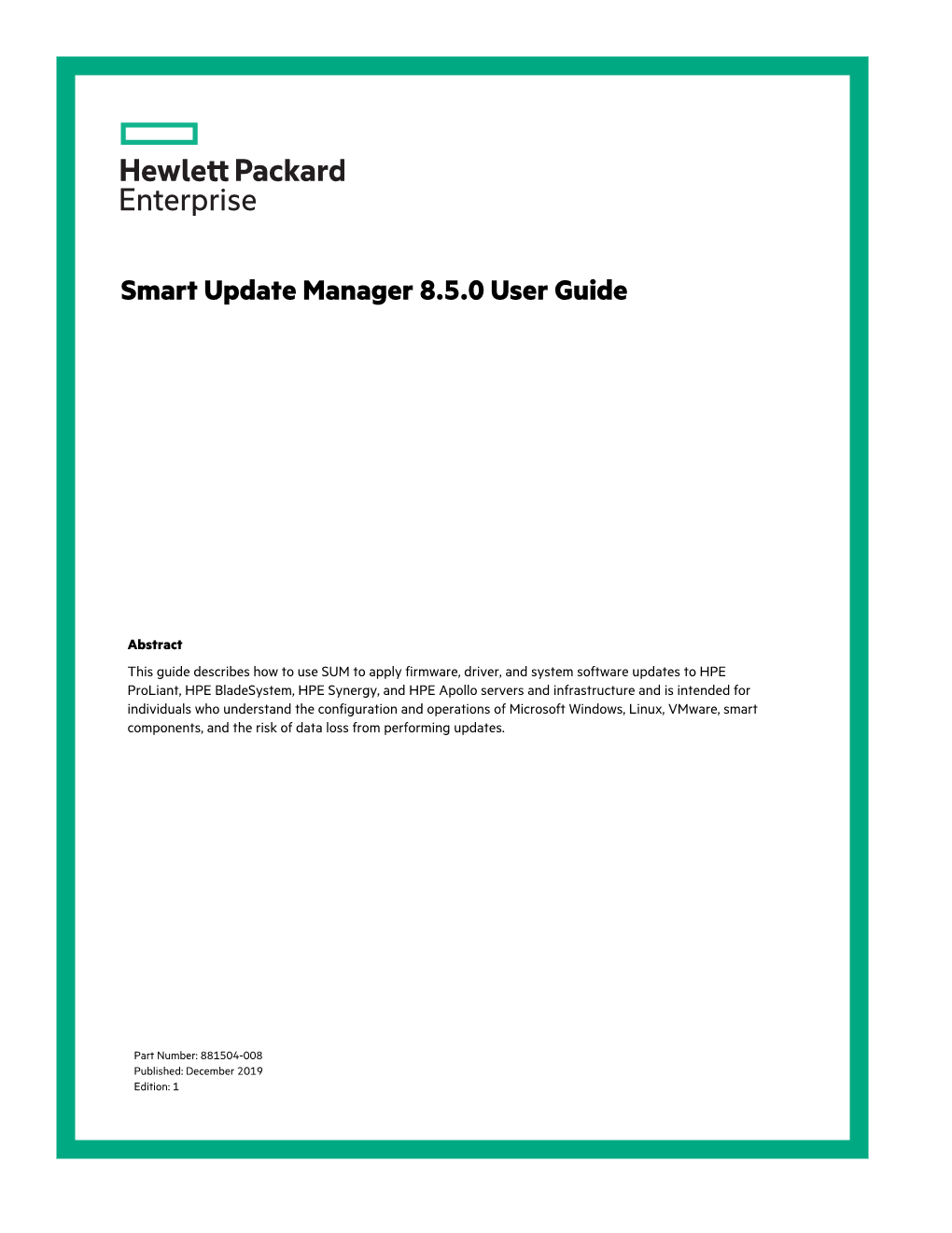 Smart Update Manager 8.5.0 User Guide