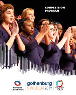 Competition Program European Choir Games Th