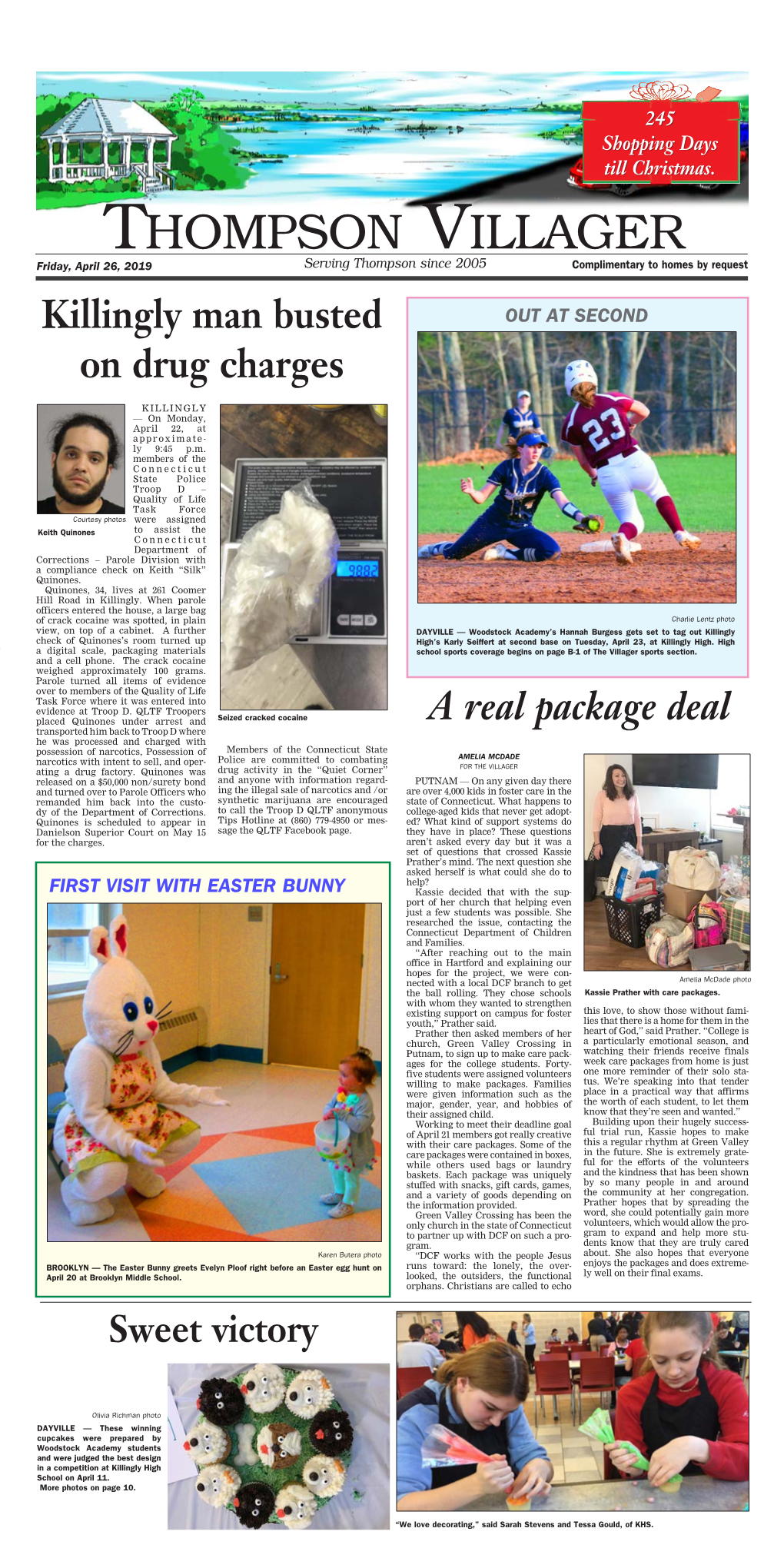 Thompson Villager Friday, April 26, 2019 Serving Thompson Since 2005 Complimentary to Homes by Request