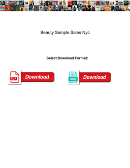 Beauty Sample Sales Nyc