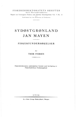 Sydøstgrønland, Jan Mayen