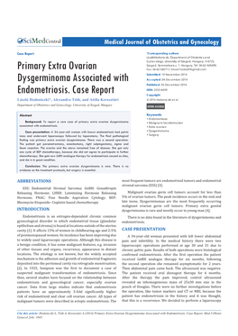 Primary Extra Ovarian Dysgerminoma Associated with Endometriosis