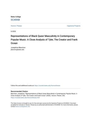 Representations of Black Queer Masculinity in Contemporary Popular Music: a Close Analysis of Tyler, the Creator and Frank Ocean