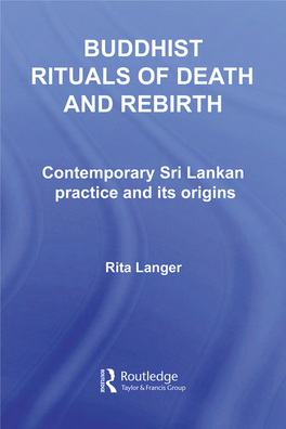 Buddhist Rituals of Death and Rebirth: Contemporary Sri Lankan