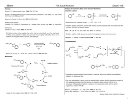 The Suzuki Reaction Chem 115 Reviews: Analysis of Elementary Steps in the Reaction Mechanism Suzuki, A