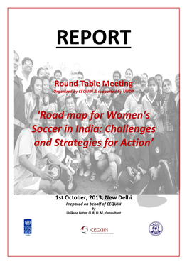 'Road Map for Women's Soccer in India: Challenges and Strategies for Action’