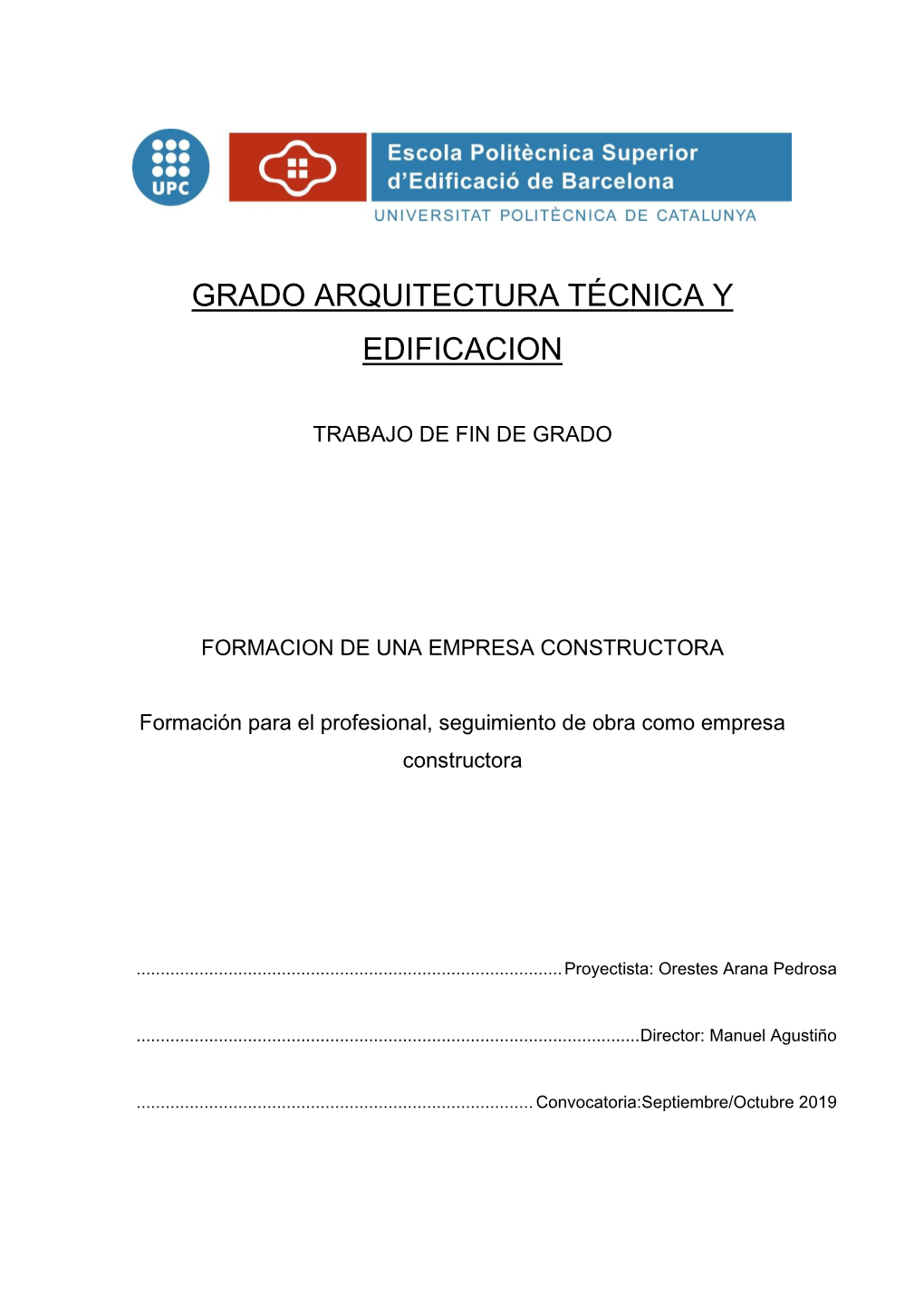 Grado Arquitectura Técnica Y Edificacion