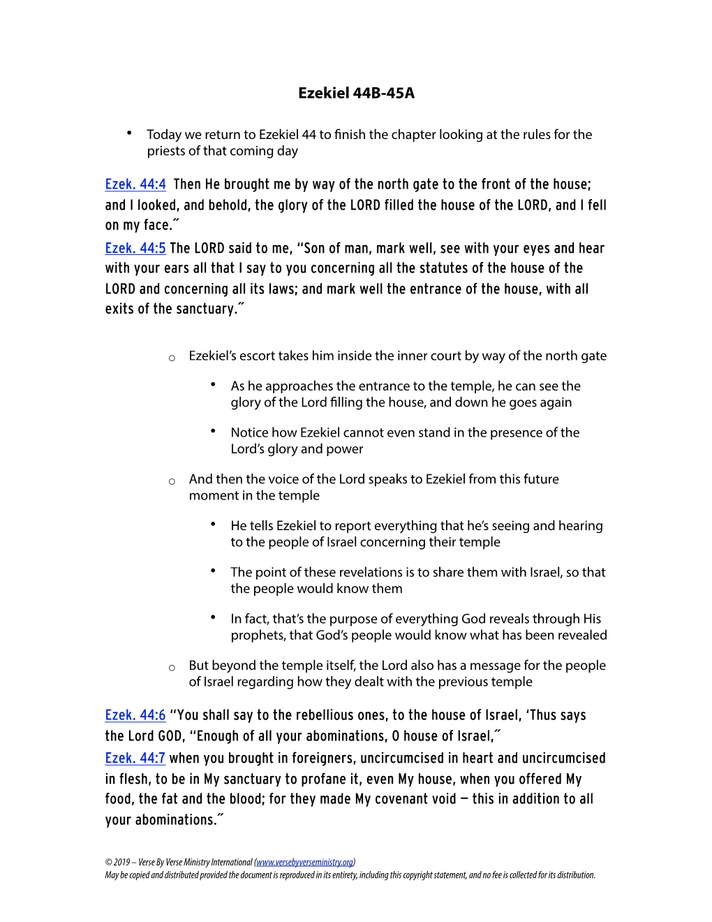 Ezekiel 44B-45A