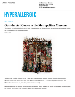 Outsider Art Comes to the Metropolitan Museum