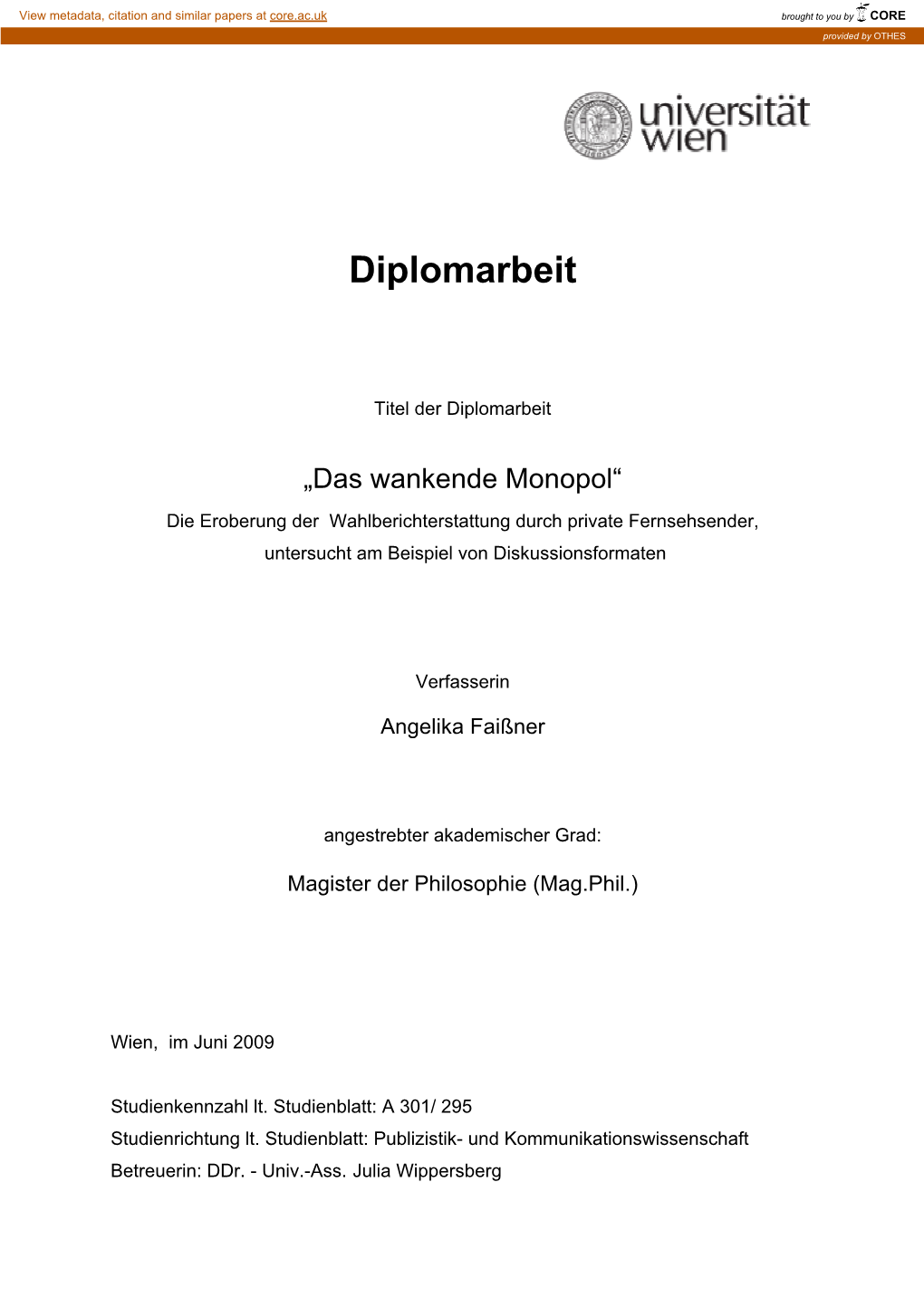 Diplomarbeit