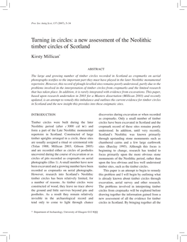 A New Assessment of the Neolithic Timber Circles of Scotland