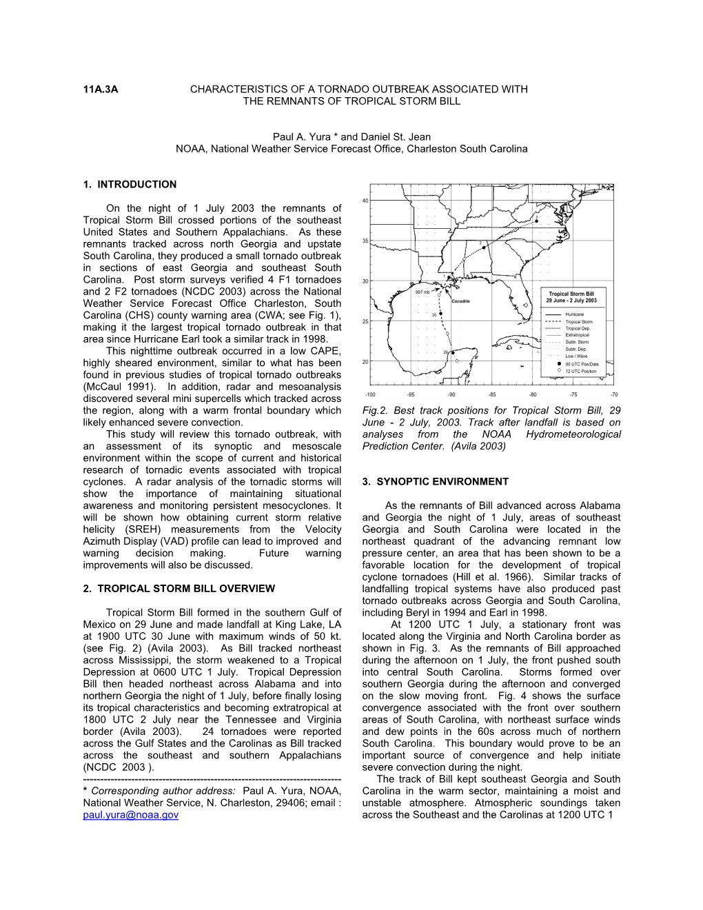 Characteristics of a Tornado Outbreak Associated with the Remnants of Tropical Storm Bill