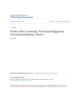 Panhe at the Crossroads: Toward an Indigenized Environmental Justice Theory Dina Gilio