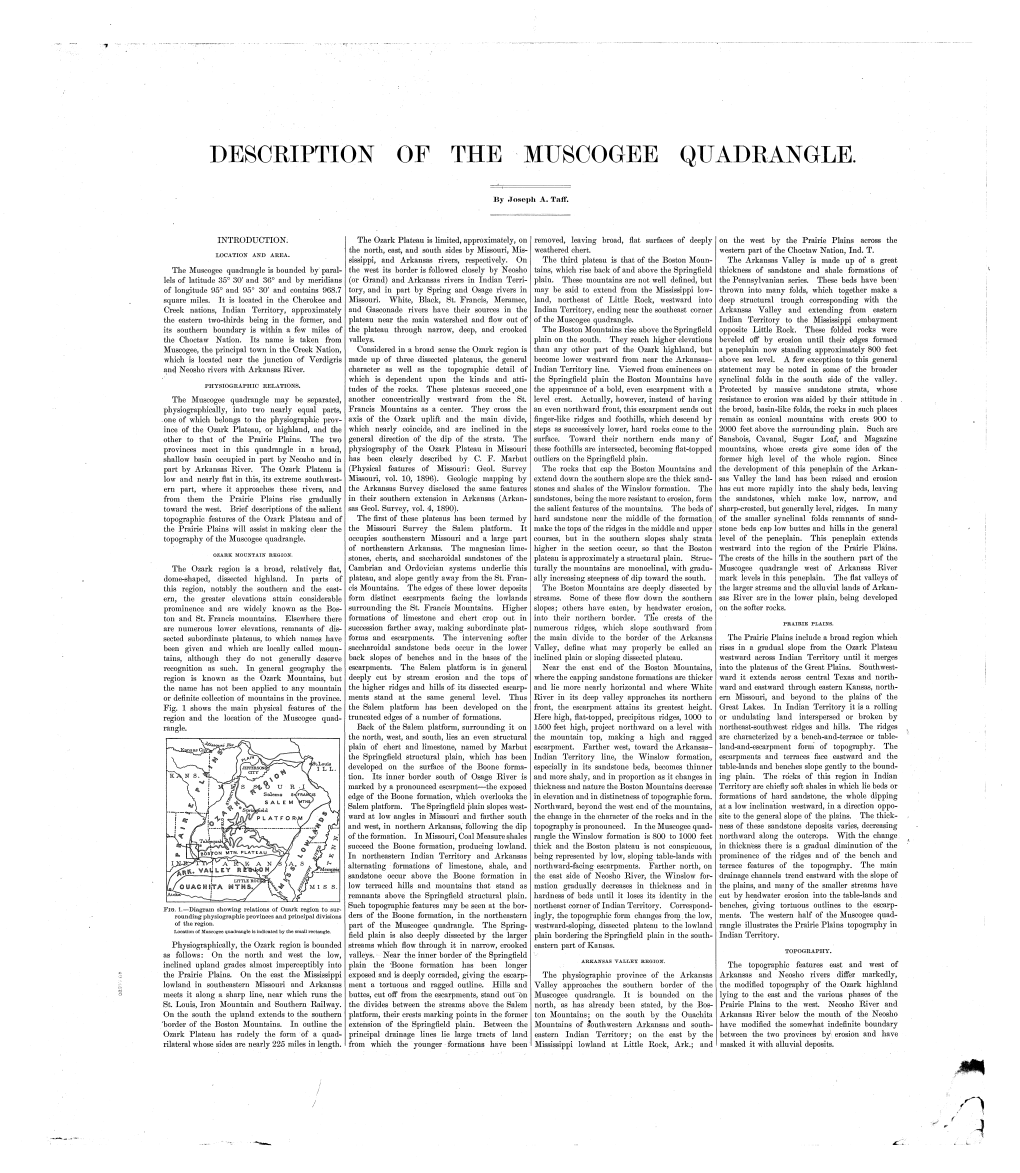 Description of the Muscogee Quadrangle