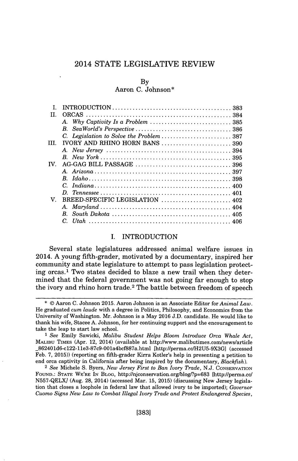 2014 State Legislative Review