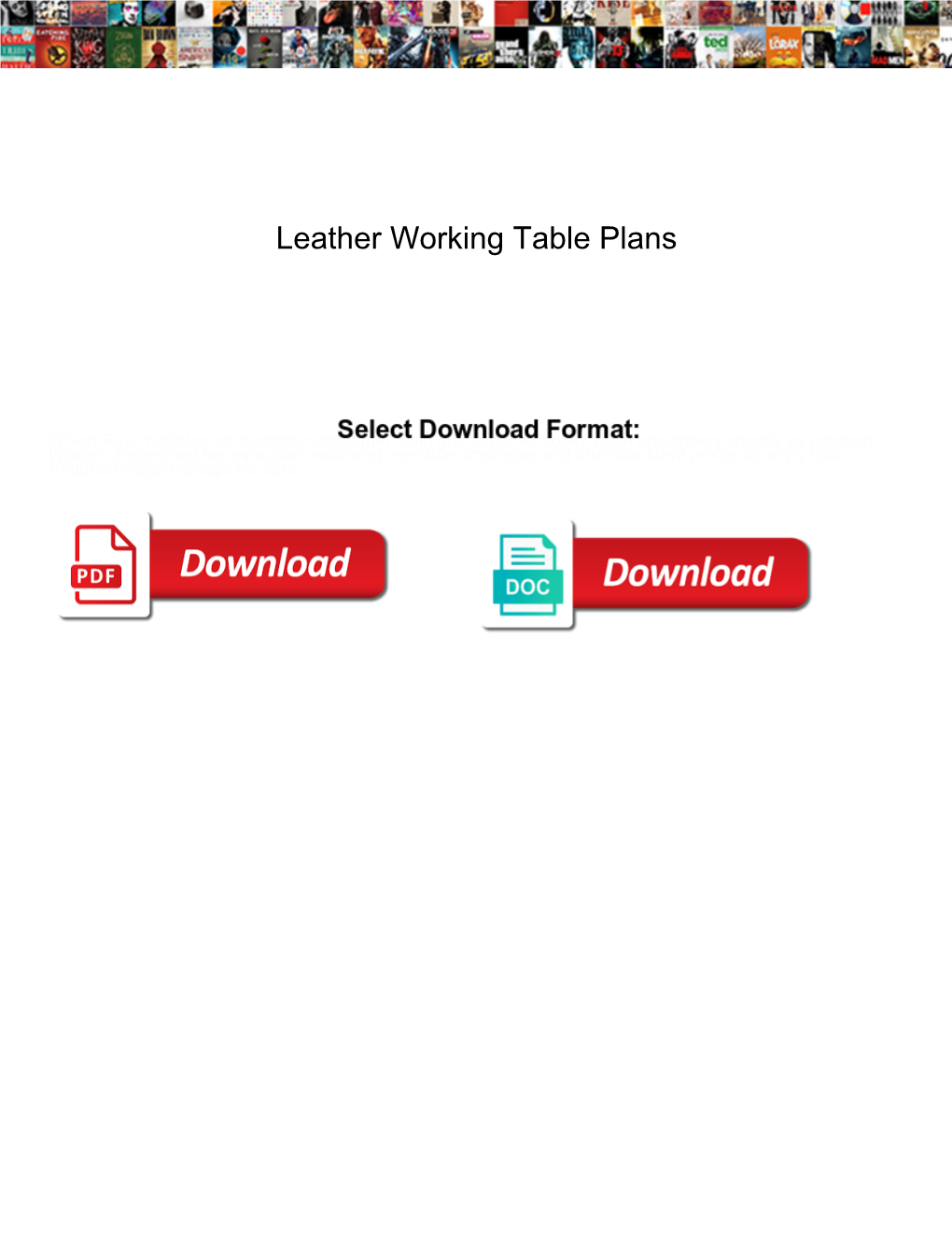 Leather Working Table Plans Tamil