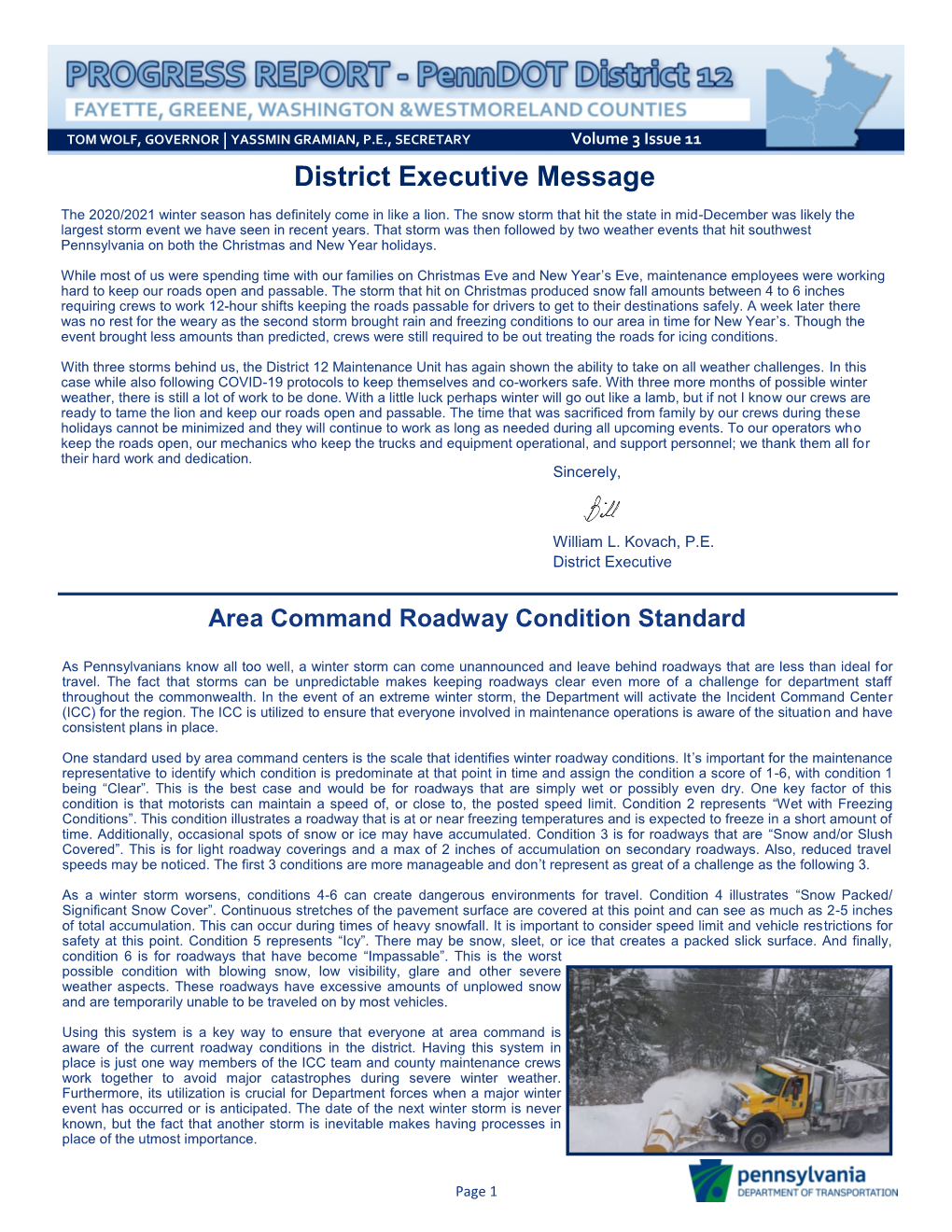 District Executive Message