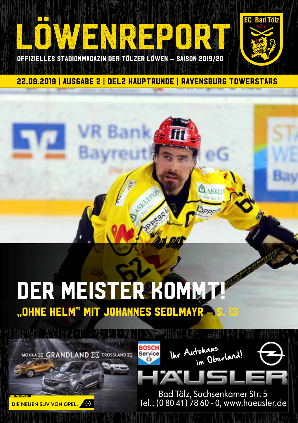 Tölzer Löwen Vs. Ravensburg Towerstars