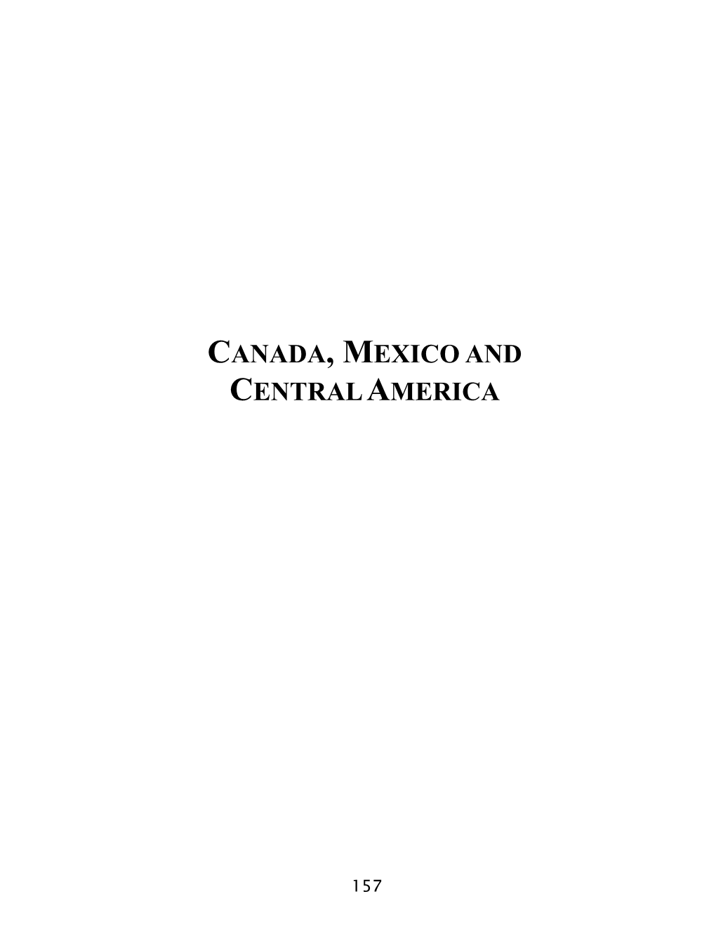 Canada, Mexico and Central America