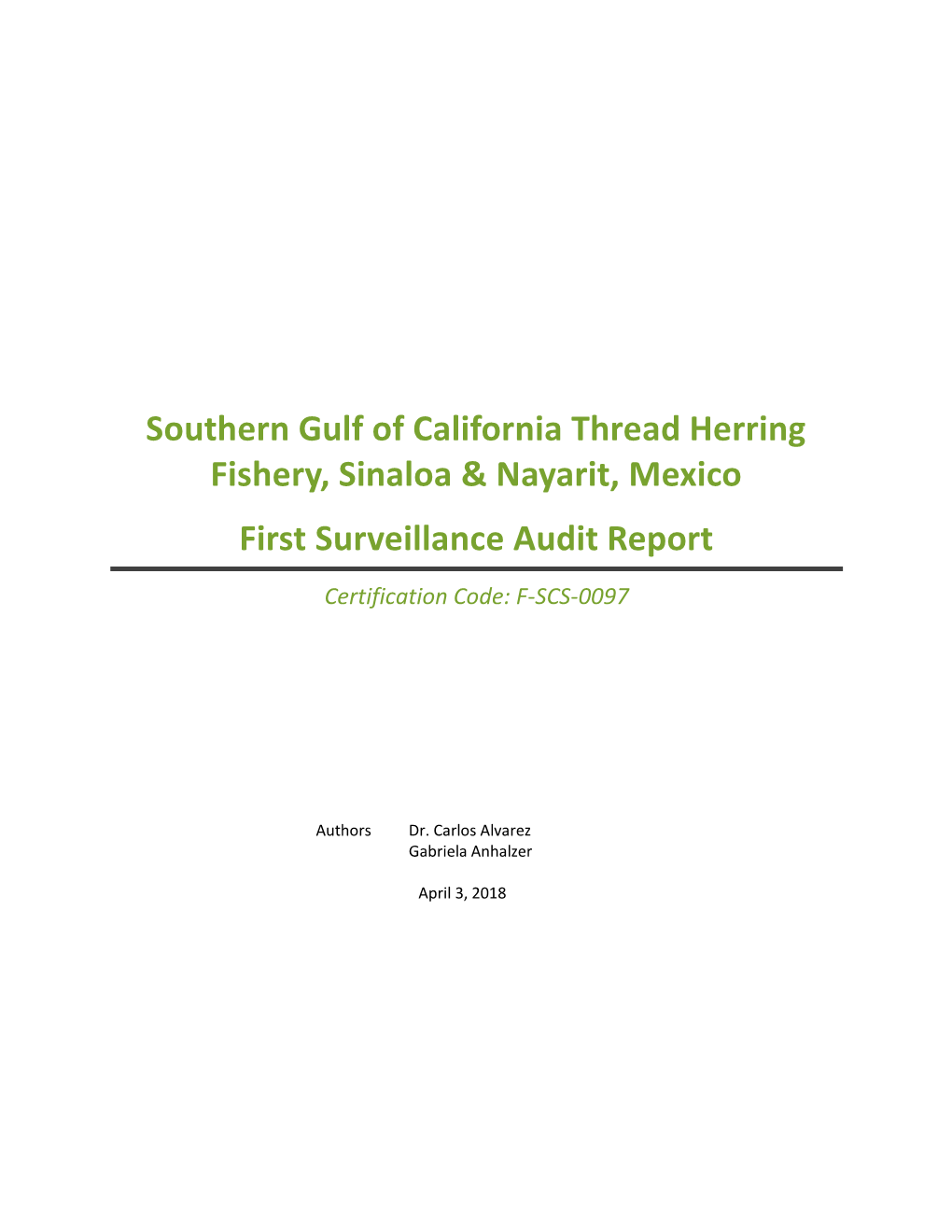 Southern Gulf of California Thread Herring Fishery, Sinaloa & Nayarit