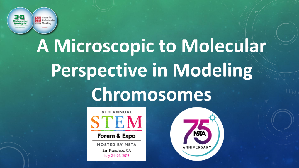 A Microscopic to Molecular Perspective in Modeling Chromosomes WORKSHOP LEARNING OBJECTIVES