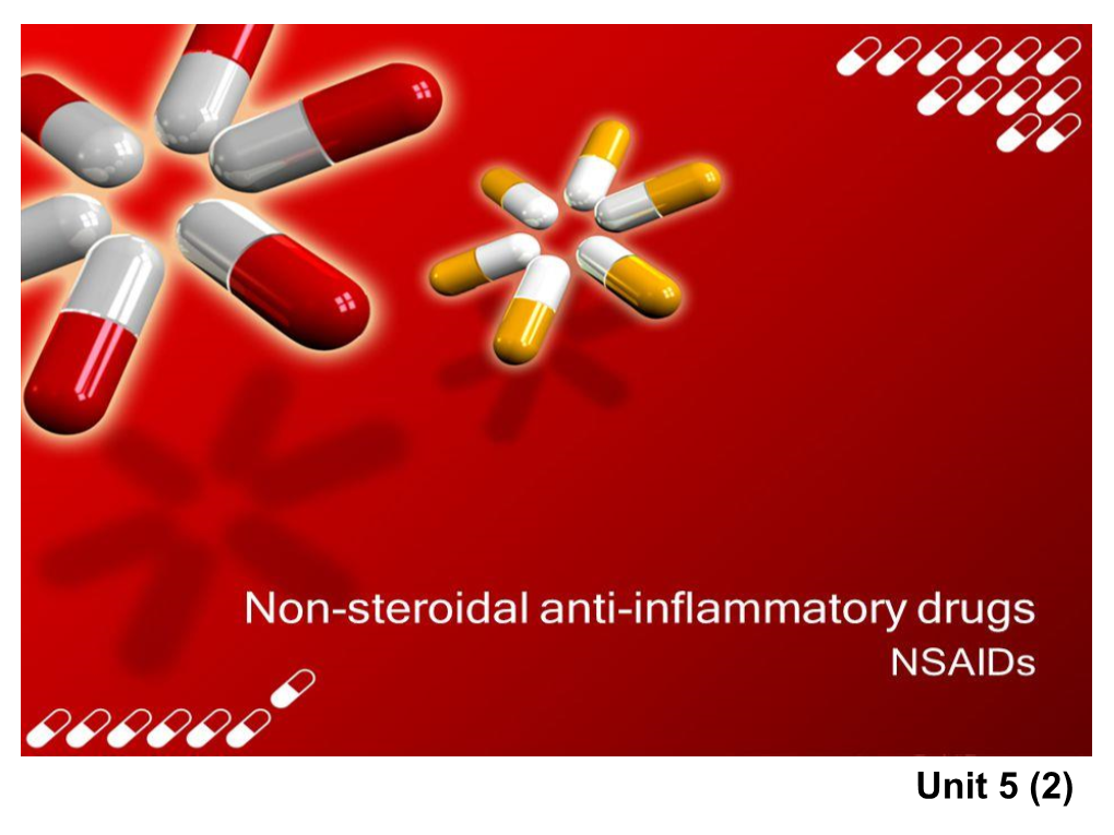 Nonsteroidal Anti Inflammatory Drugs (Nsaids) DRUG ACTING on CNS (PHARMACOLOGY)