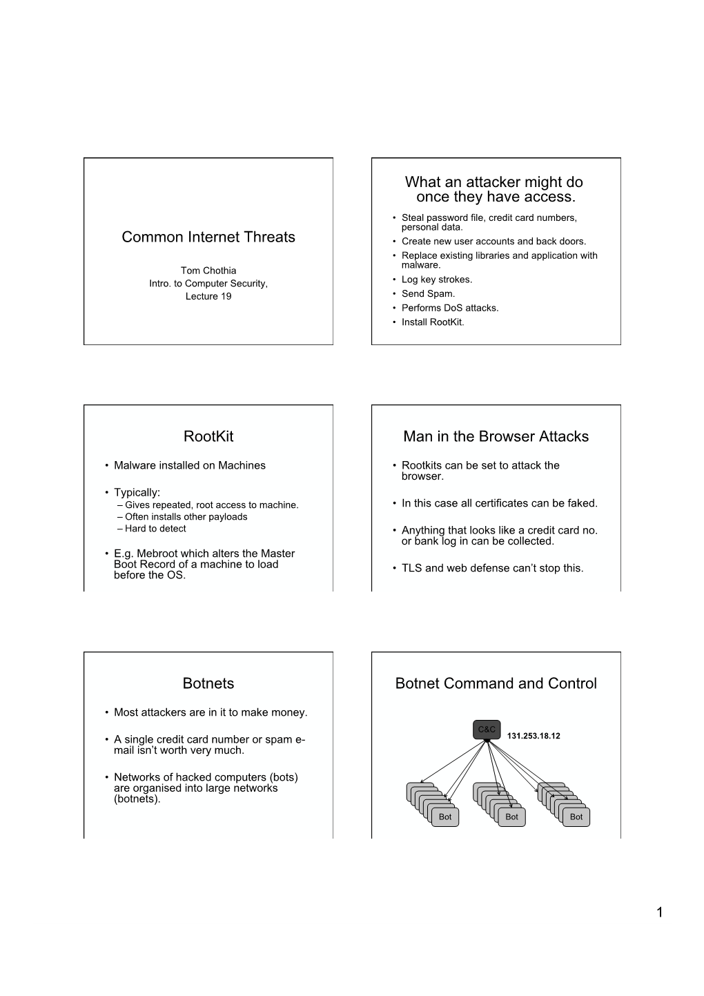 Common Internet Threats What an Attacker Might Do Once They Have