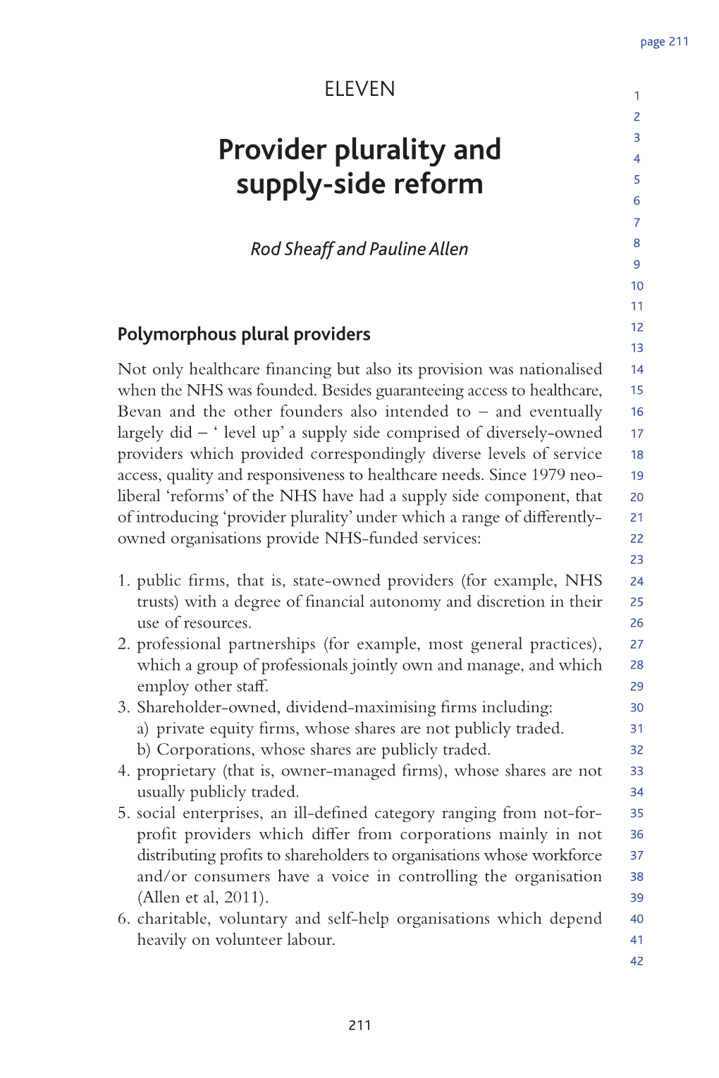 Provider Plurality and Supply-Side Reform