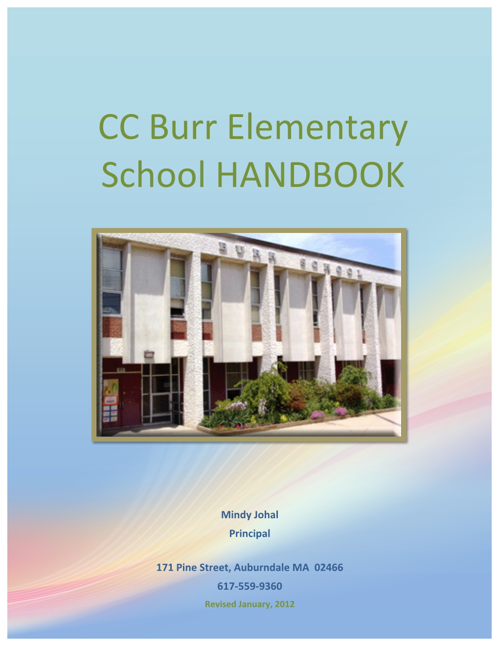 CC Burr Elementary School HANDBOOK