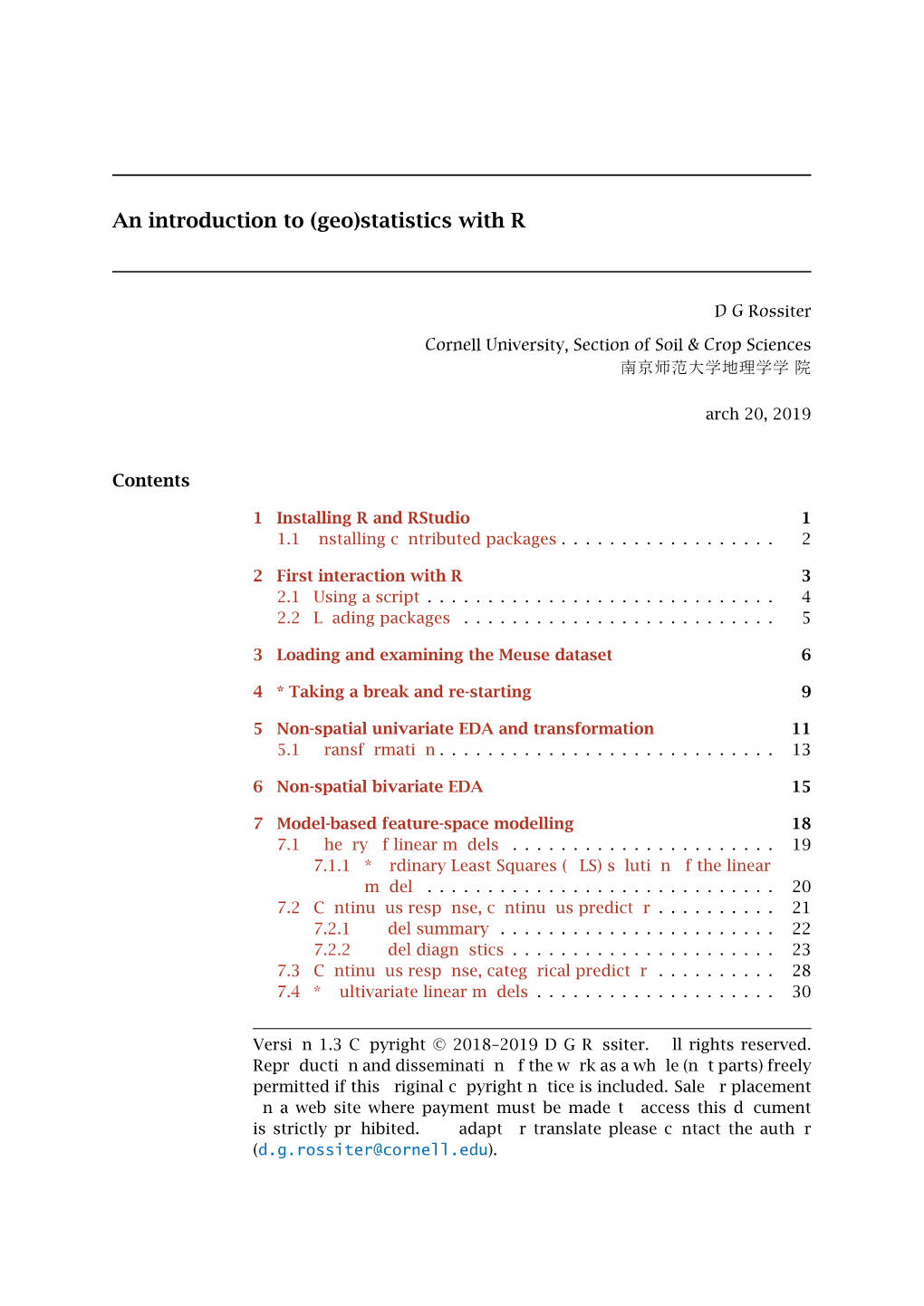 Statistics with R