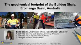 The Geochemical Footprint of the Bulldog Shale, Eromanga Basin, Australia