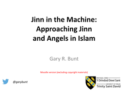 Jinn in the Machine: Approaching Jinn and Angels in Islam