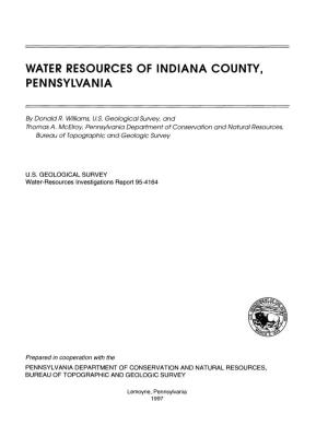 Water Resources of Indiana County, Pennsylvania