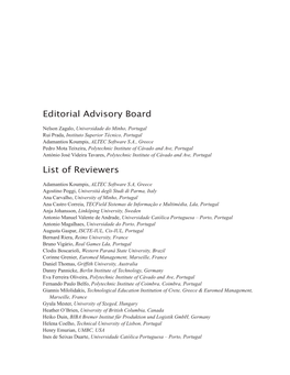 Editorial Advisory Board List of Reviewers