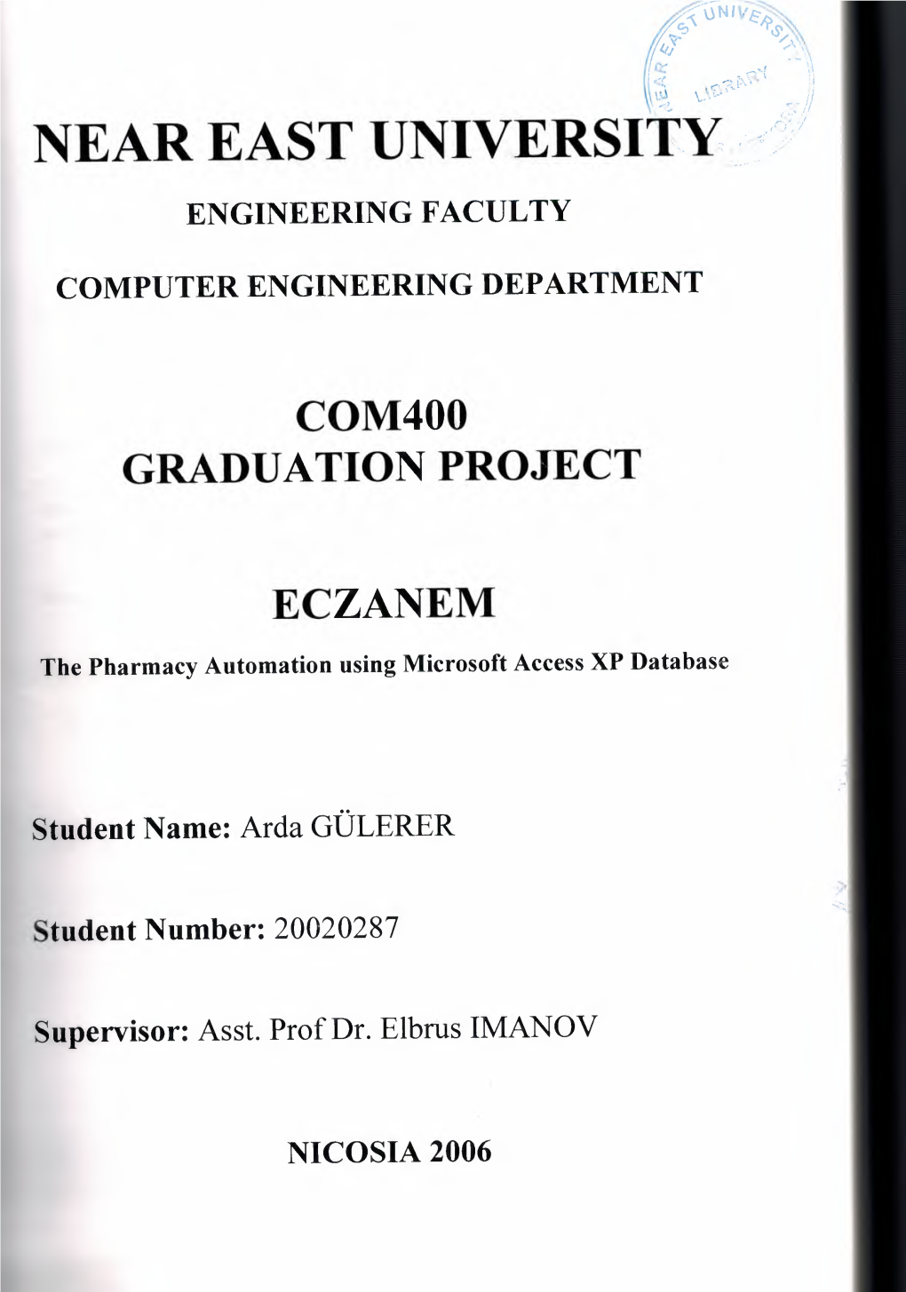 Com400 Graduation Project Eczanem