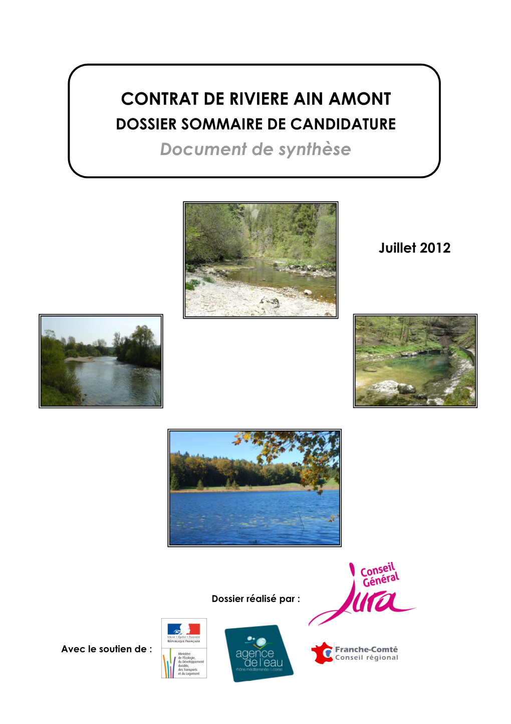 CONTRAT DE RIVIERE AIN AMONT Document De Synthèse