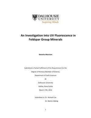 An Investigation Into the UV Fluorescence of Feldspar Group