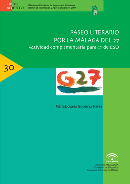 PASEO LITERARIO POR LA MÁLAGA DEL 27 Actividad Complementaria Para 4º De ESO