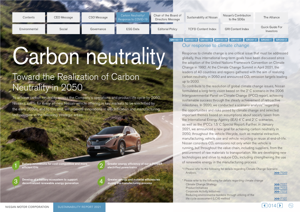 Carbon Neutrality/Response to Covid-19