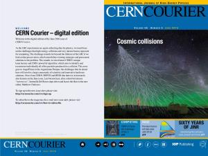 Digital Edition Welcome to the Digital Edition of the June 2016 Issue of CERN Courier