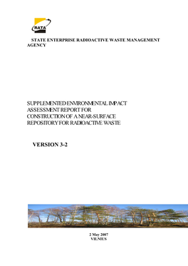 Environmental Impact Assessment Report for Construction of a Near-Surface Repository for Radioactive Waste