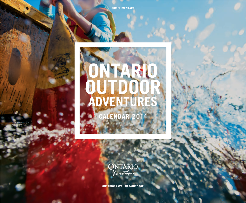 Ontario Outdoor Adventures Calendar 2014