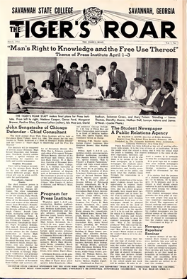 "Man's Right to Knowledge and the Free Use Thereof" Theme of Press Institute April 1-3