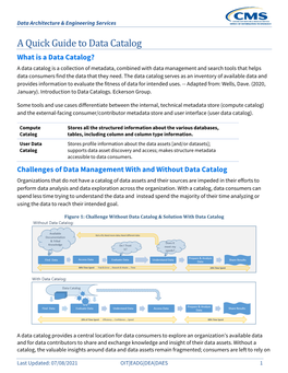 A Quick Guide to Data Catalog