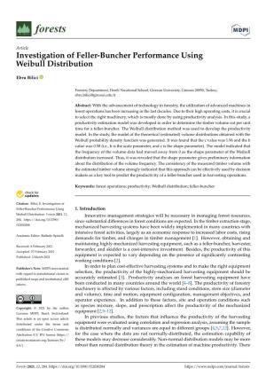 Investigation of Feller-Buncher Performance Using Weibull Distribution