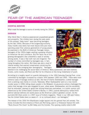 Fear of the American Teenager