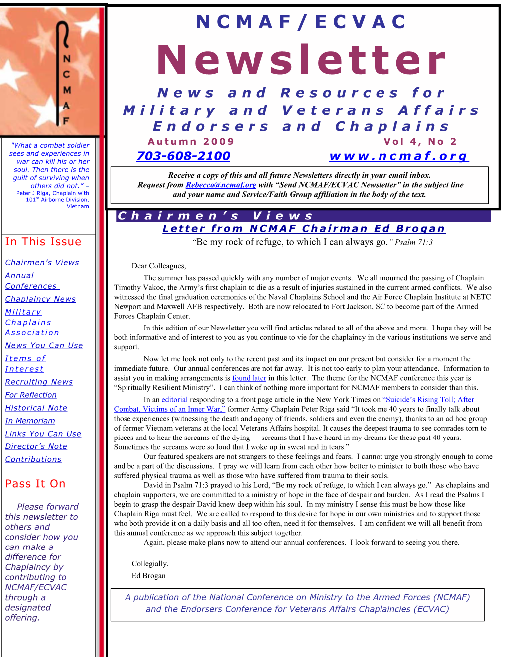 Fall 2009 Newsletter