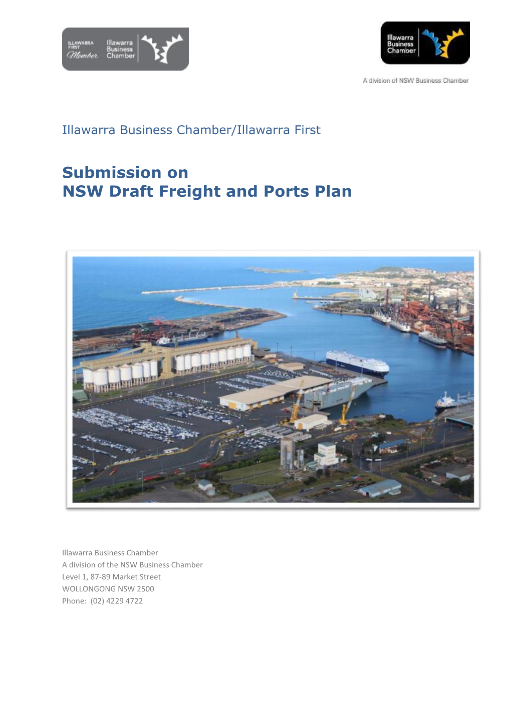 Submission on NSW Draft Freight and Ports Plan