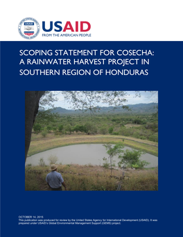 A Rainwater Harvest Project in Southern Region of Honduras (Cosecha)